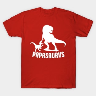 Papasaurus Papa Dinosaur Rex Funny Dad Fathers Day Gift Idea T-Shirt